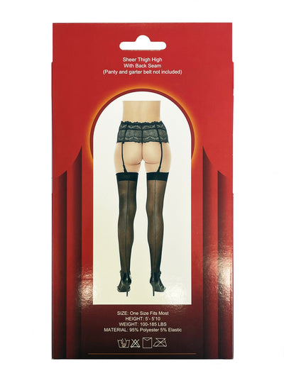 Sheer Thigh High With Back Seam (BOXED)