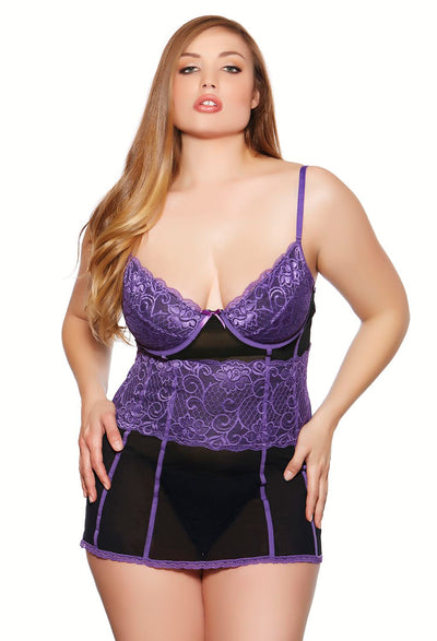 Plus Size Romantic Secrets Babydoll with Panty