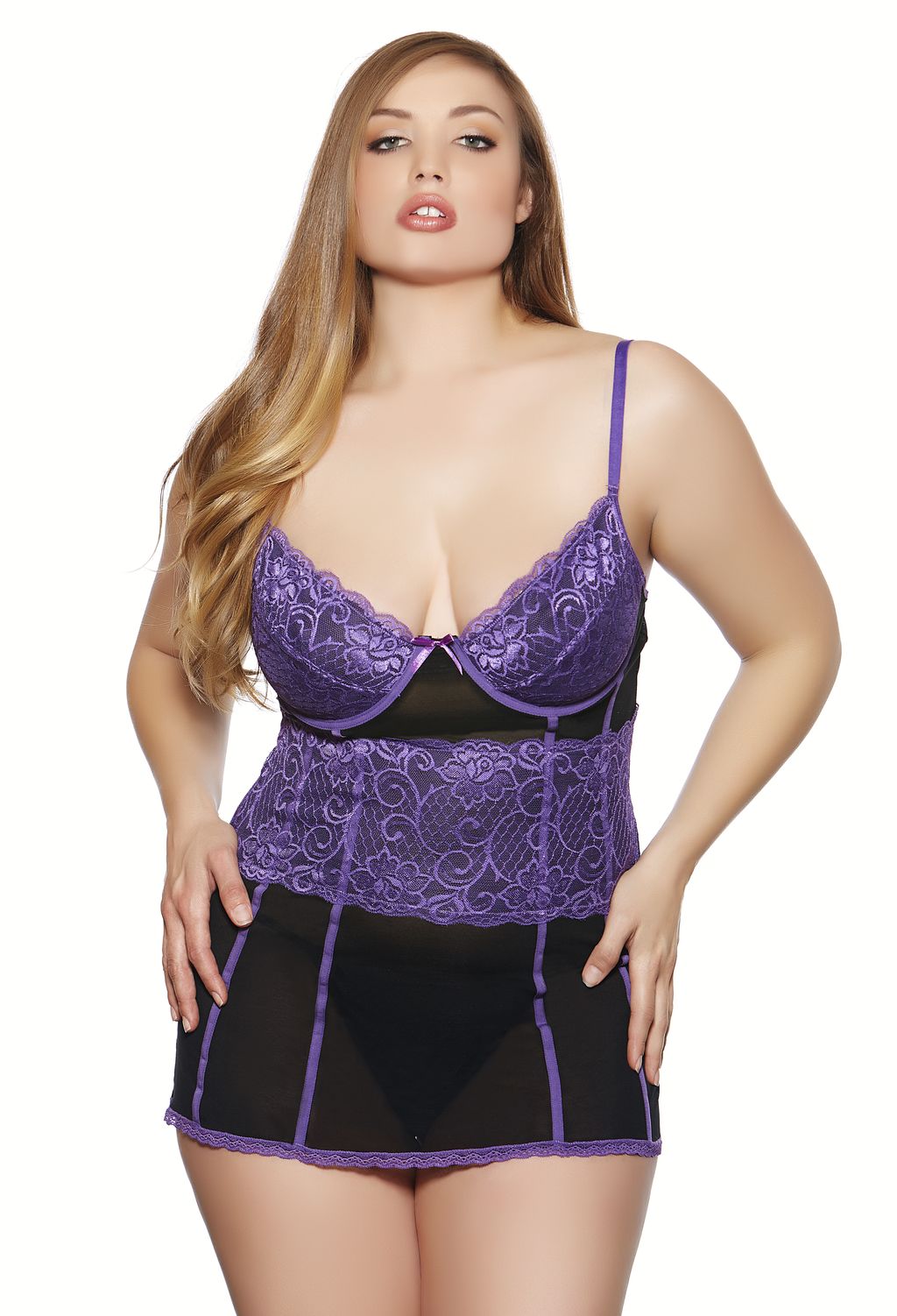 Plus Size Romantic Secrets Babydoll with Panty