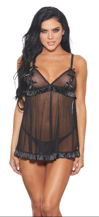 Black Babydoll with Matching Panty