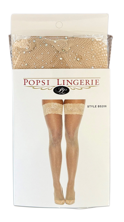 Rhinestone Thigh High Pantyhose