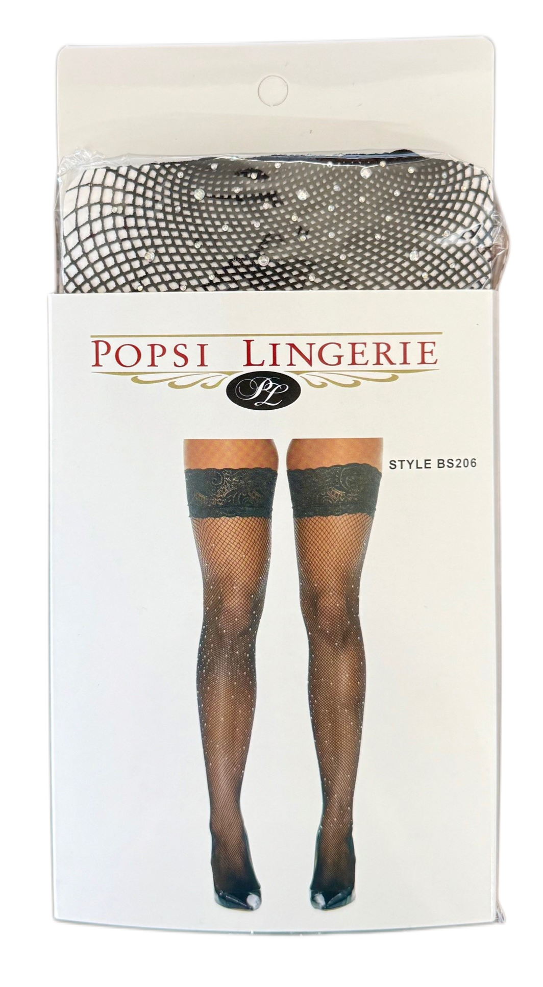 Rhinestone Thigh High Pantyhose