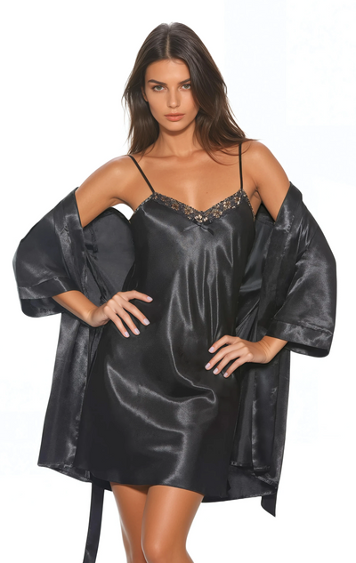 Midnight Satin Chemise