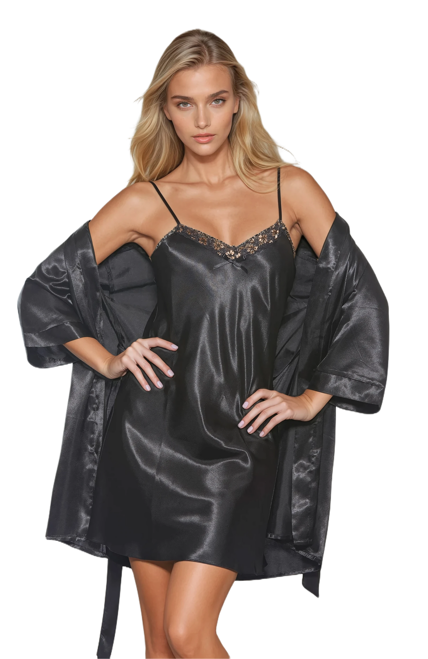 Midnight Satin Chemise