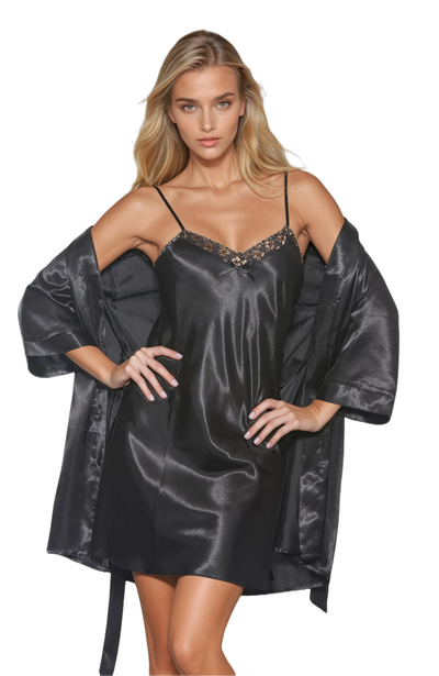Midnight Satin Chemise