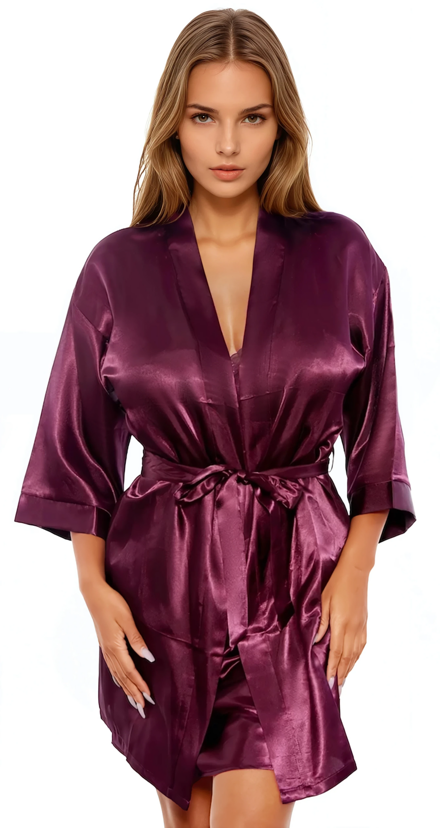 Satin Kimono Robe