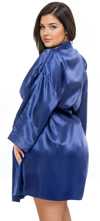 Satin Kimono Robe Plus Size