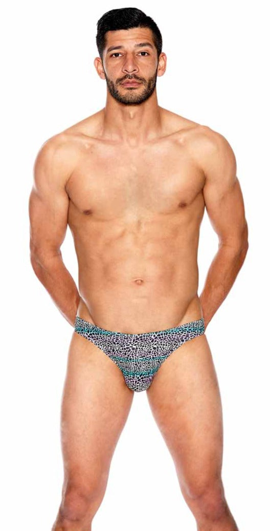 Men's Rainbow Leopard Open Back Underwear