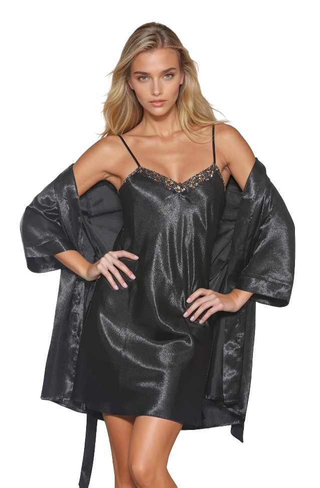 Midnight Satin Chemise