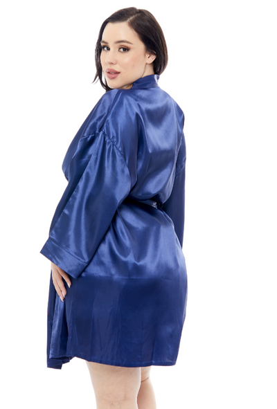 Satin Kimono Robe Plus Size
