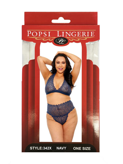 Lace Bra And Panty Set Plus Size (BOXED)