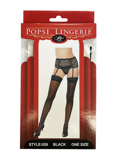 Sheer Thigh High With Silicone Lace Top (BOXED)