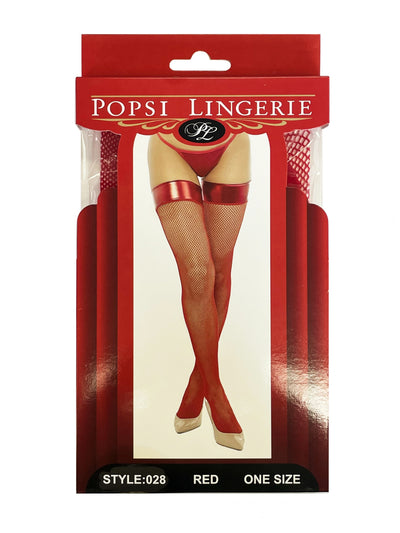 Fishnet Stocking With Vinyl Top (Boxed)