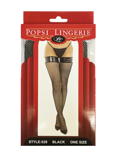 Fishnet Stocking With Vinyl Top (Boxed)