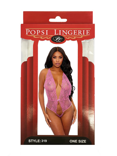 Sheer Lace Open Teddy (BOXED)